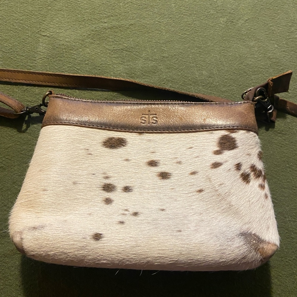 STS Ranchwear Brown and White Crossbody Bag